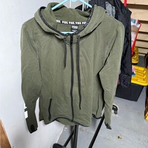 PINK Victoria's Secret Olive Green Hoodie